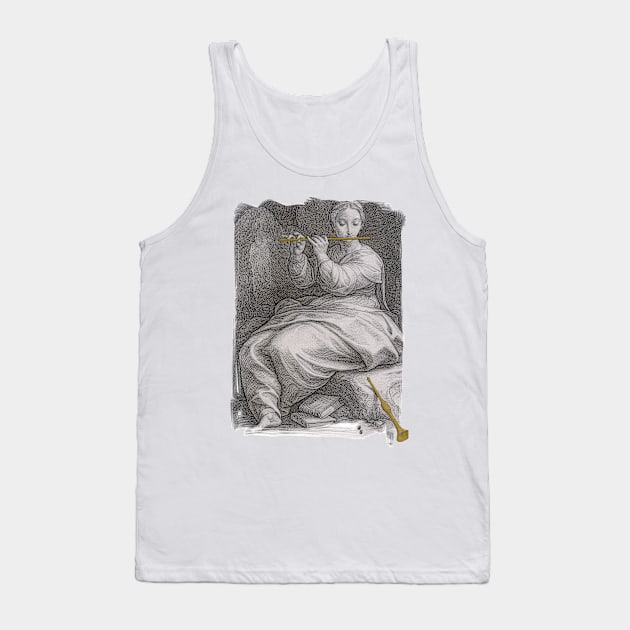 Euterpe With Flute Tank Top by quingemscreations